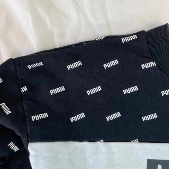 Puma Crewneck Sweater Black and White Women’s Size Small - Picture 10 of 12